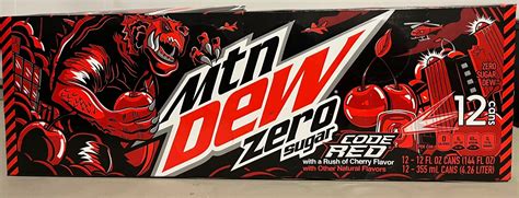 mt dew code red zero.